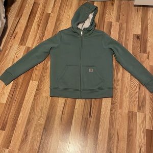 Green Carhartt lined zip up
